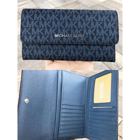 michael kors blue jet set wallet|bolso Michael Kors jet set.